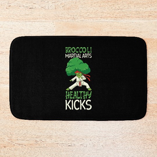 Broccoli Martial Arts Karate MMA Boxing Kicks Bath Mats