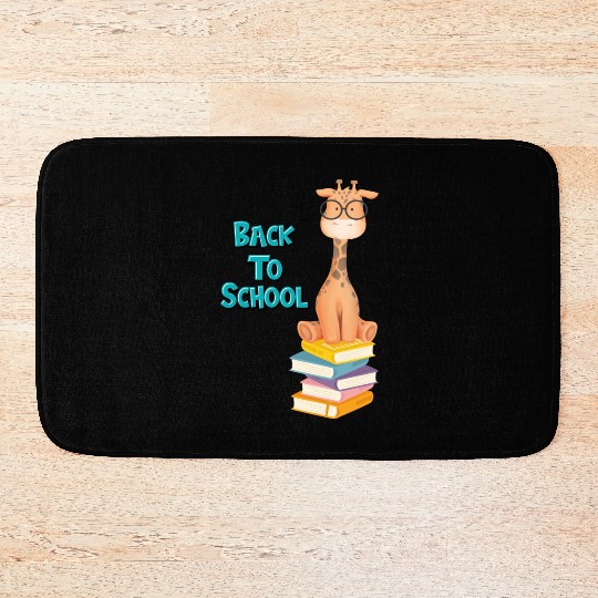 Back To School Giraffe Bath Mats
