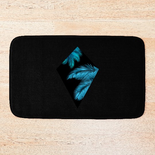 Palm tree icon Bath Mats
