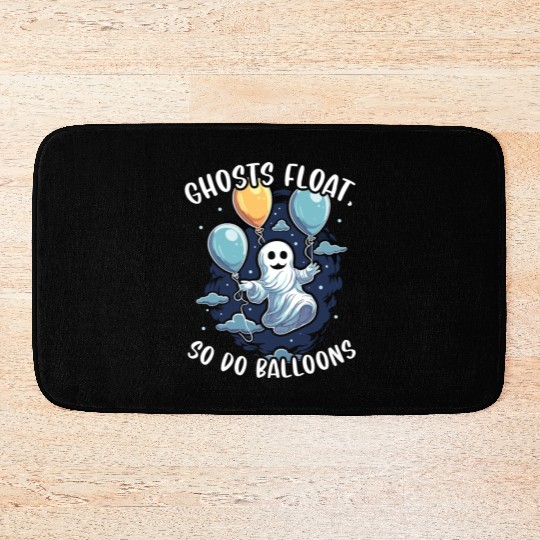 Balloon Halloween Trick Or Treat Spooky Boo Ghost Bath Mats