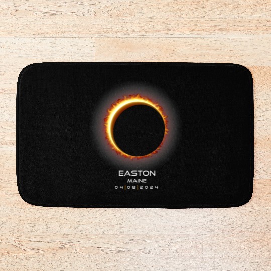 2024 Easton Maine Eclipse Memento Souvenir April Bath Mats