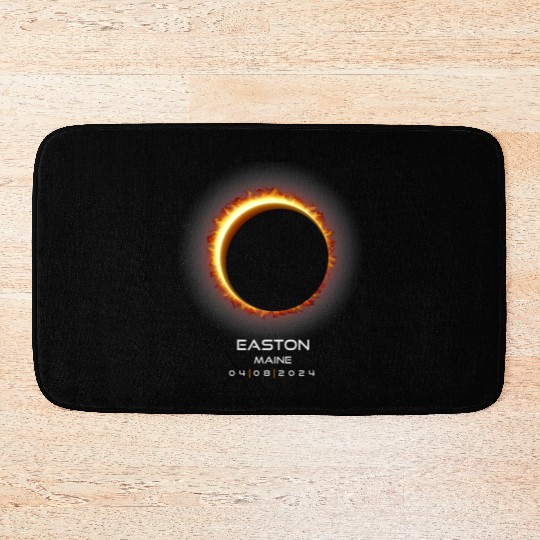 2024 Easton Maine Eclipse Memento Souvenir April Bath Mats