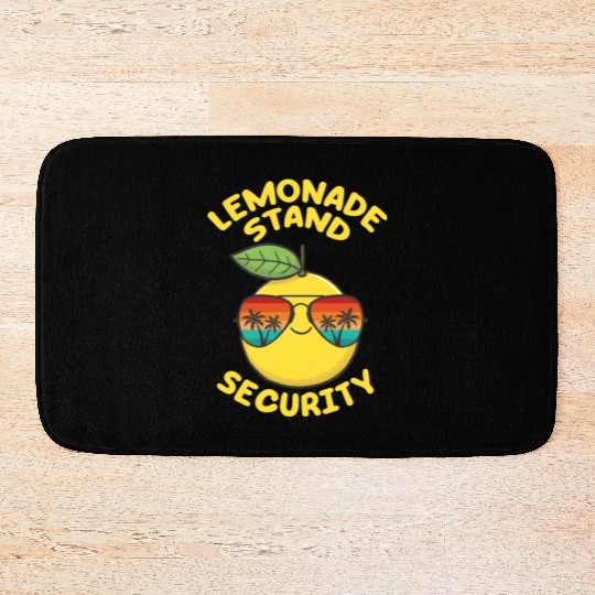 Lemonade Stand Security Cute Lemon Summer Bath Mats