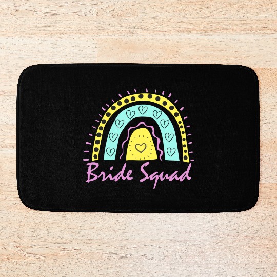 Bride Squad Matching Bachelorette Wedding Bath Mats