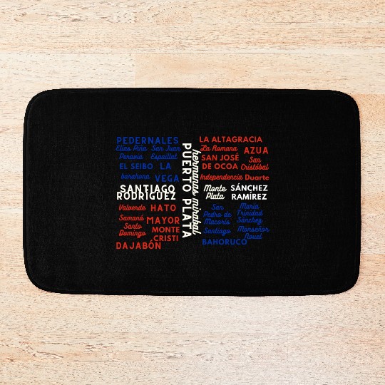 Dominican Cities: Provincias Dominican Republic Bath Mats