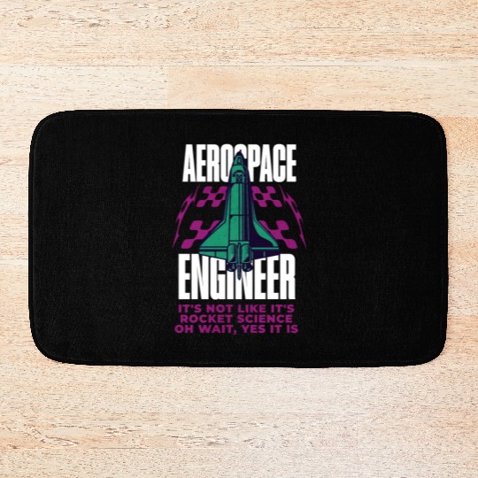 Cool Aerospace Engineer Rocket Scientist Space Bath Mats
