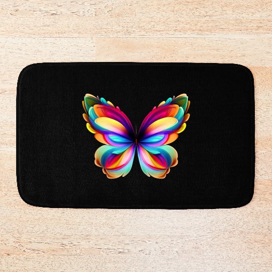 Colorful Butterfly Bath Mats