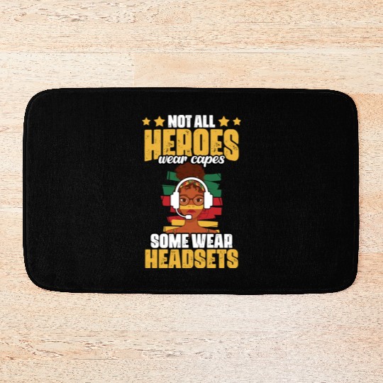 Not All Heroes Wear Capes Awesome Melanated Bath Mats