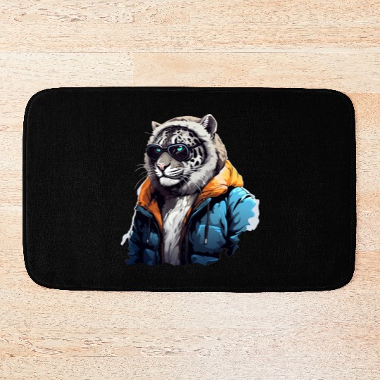 Street Style Snow Leopard | Leopard Lovers Bath Mats