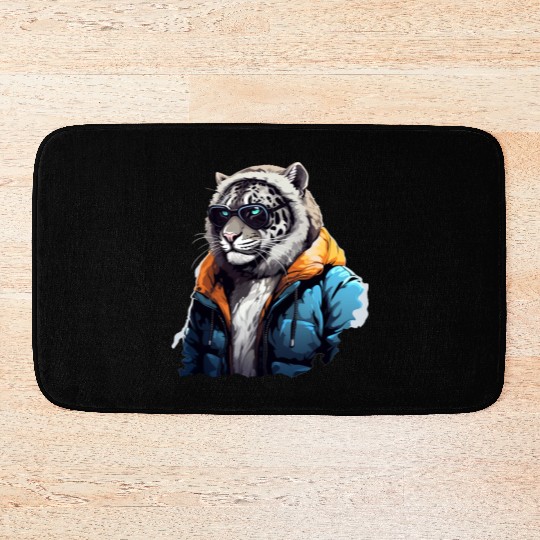 Street Style Snow Leopard | Leopard Lovers Bath Mats