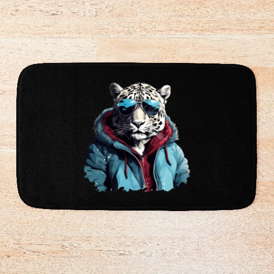 Street Style Snow Leopard | Leopard Lovers Bath Mats