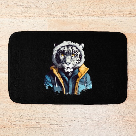Street Style Snow Leopard | Leopard Lovers Bath Mats