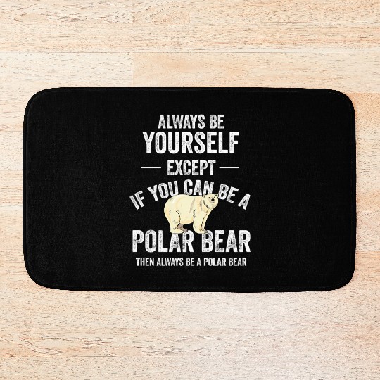 Be A Polar Bear Polar Bear Zookeeper Animal Bath Mats
