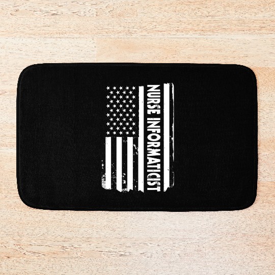 USA Flag Nurse Informaticist America Bath Mats
