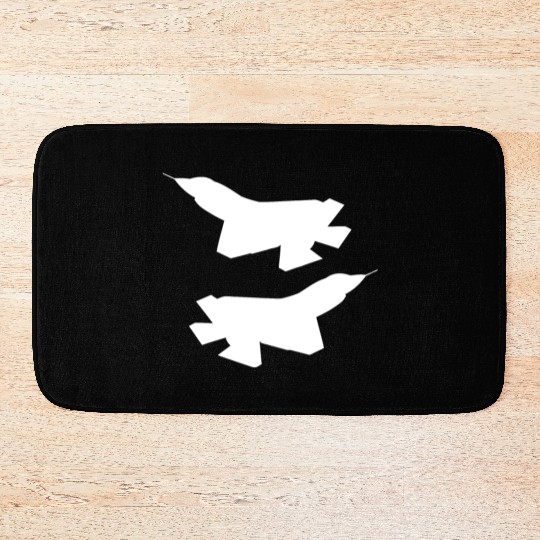 F35 silhouette Bath Mats