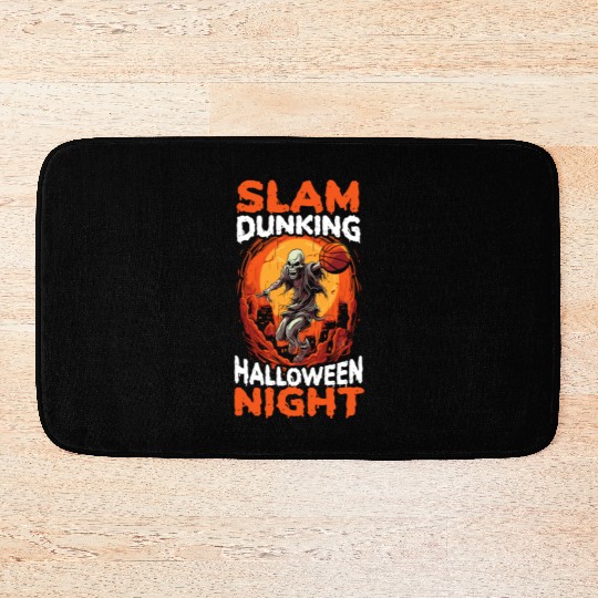Basketball Halloween Trick Or Treat Spooky Baller Bath Mats