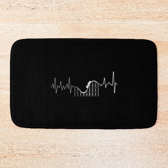 Roller Coaster Heart Beat Bath Mats