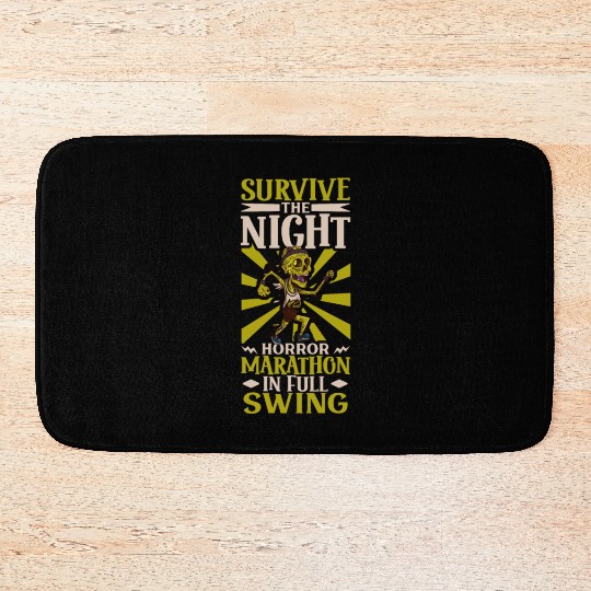 Horror Zombie Runner Half Marathon Running Jogging Bath Mats