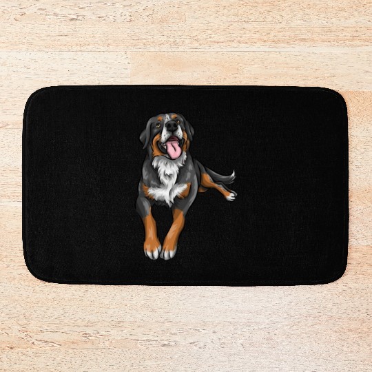 Cute Bernese Mountain Dog Bath Mats