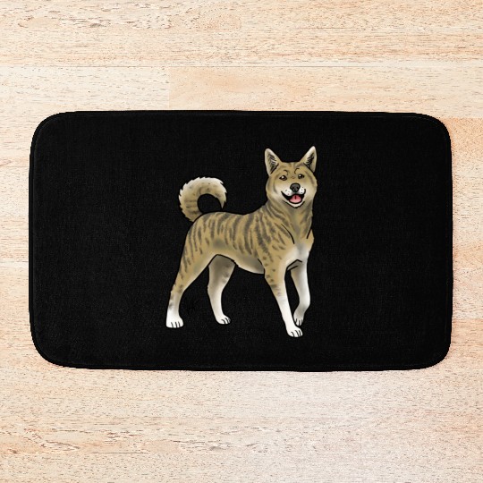 Dog Korean Jindo Brindle Bath Mats