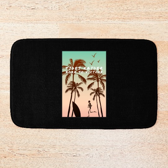 Tides raider, born to victory Bath Mats