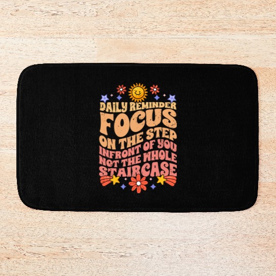Groovy Daily Reminder Positive Affirmation Bath Mats