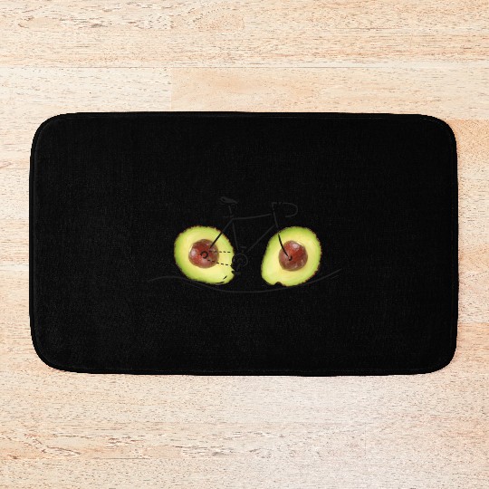 Fruity Bicycle Avocado Lover Mtb Biker Bath Mats
