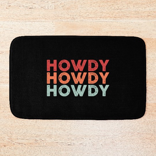Funny Horse Racing Gift Howdy Bath Mats