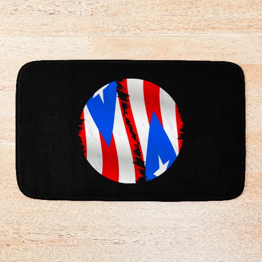 Puerto Rico Flag For A Puerto Rican Boricua Lover Bath Mats
