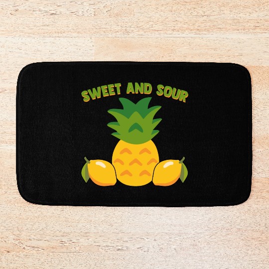 Pineapple And Lemon Vibes For Sweet And Sour Bath Mats