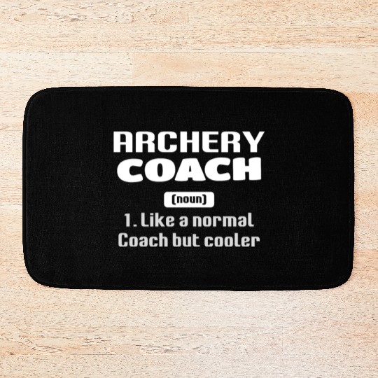 Outdoor Hunting Bow Arrow Funny Archery Coach Bath Mats