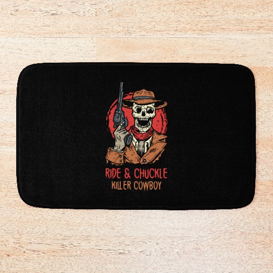 Spooky Horror Western Cowboy Rider Rodeo Country Bath Mats