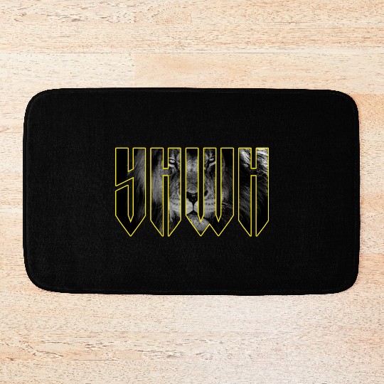 YHWH Yahweh Lion Christian Bath Mats