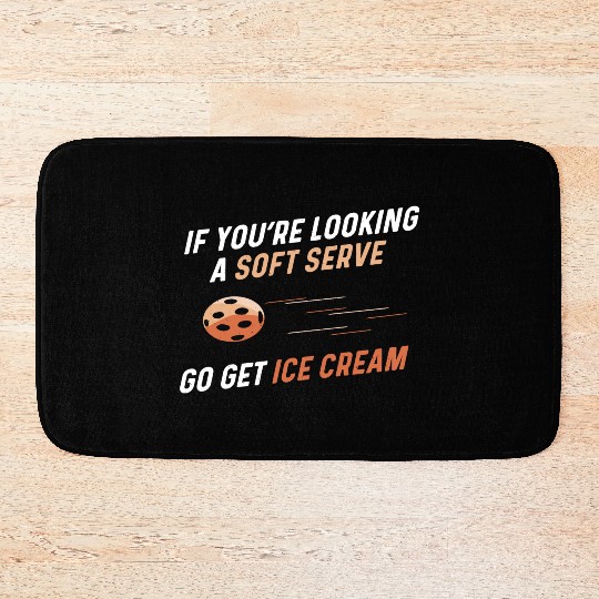 Pickleball Pun for Pickleball Player Bath Mats