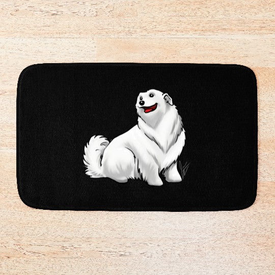 Dog Great Pyrenees White Bath Mats