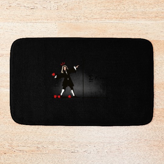 Newton Bombs Funny Physics Science Banksy Street Bath Mats