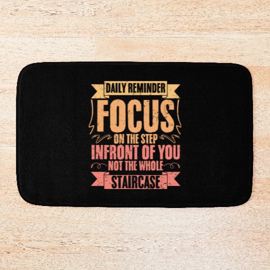 Daily Reminder Vintage Retro Affirmation A Bath Mats