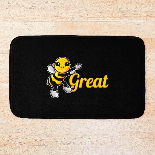 The Cute Bee Says Be Great The Bee Bath Mats