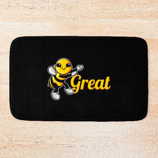 The Cute Bee Says Be Great The Bee Bath Mats