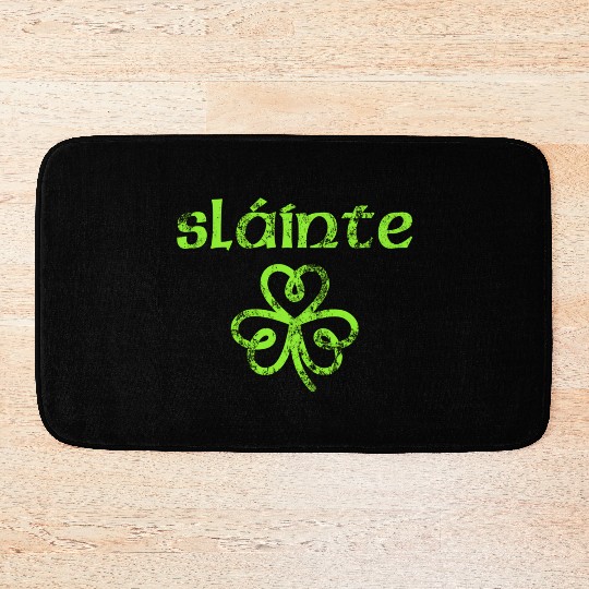 Slainte Cheers Health Fun St Patric Day Bath Mats