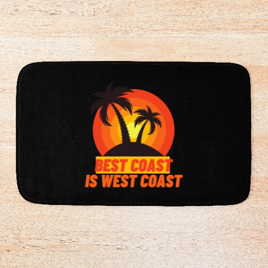 Best Coast Is West Coast Bath Mats