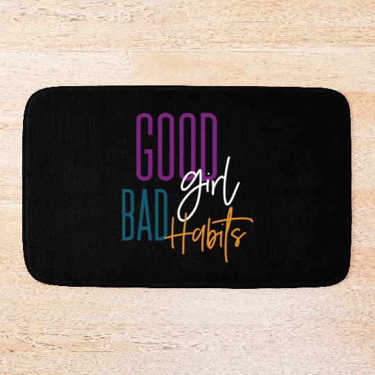 Ggt Black Bad Habits cy Friend Brunch Weekend Bath Mats