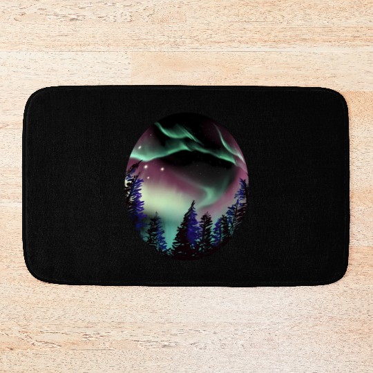 Northern Lights Aurora Borealis For Or Bath Mats