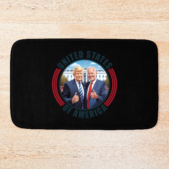 President USA Donald Trump Joe Biden Bath Mats