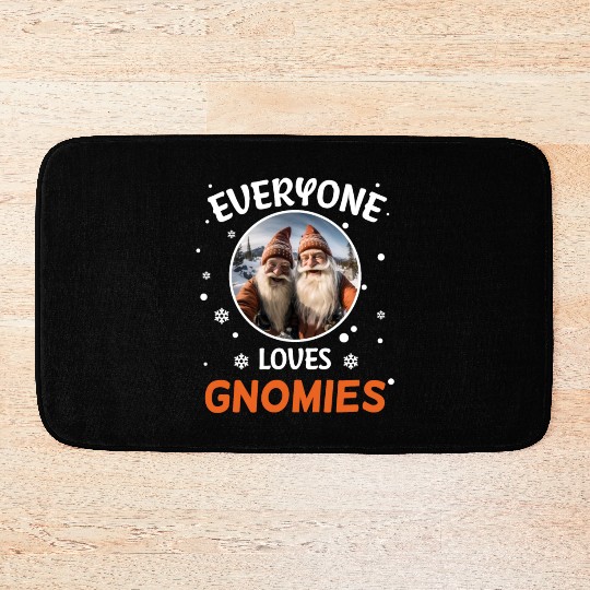 Everyone Loves Gnomes Gnome Santa Claus Bath Mats