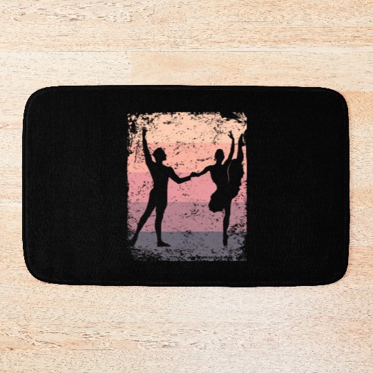 Ballet Dance Couple Vintage Ballerina Bath Mats