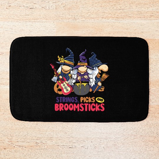Strings Picks and Broomsticks Witch Halloween Bath Mats