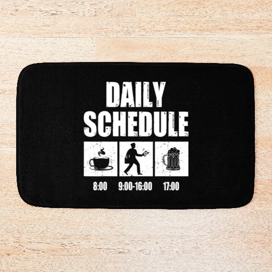 Mailman Postal Worker Daily Schedule Post Mail Bath Mats