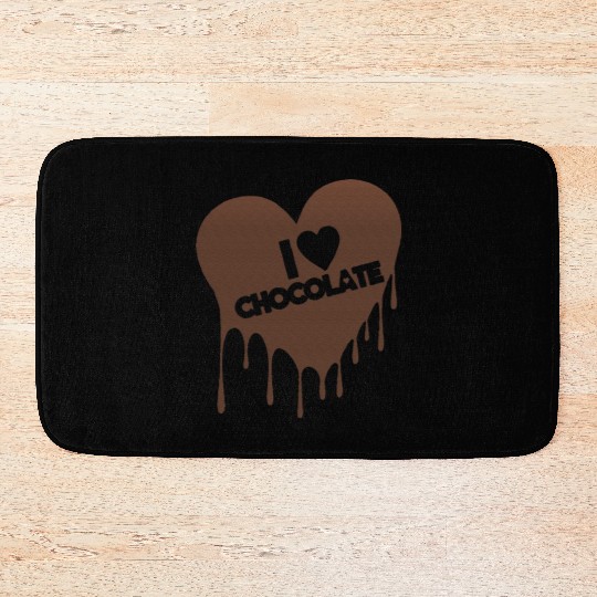 I Love Chocolate Candy Heart Lover Bath Mats