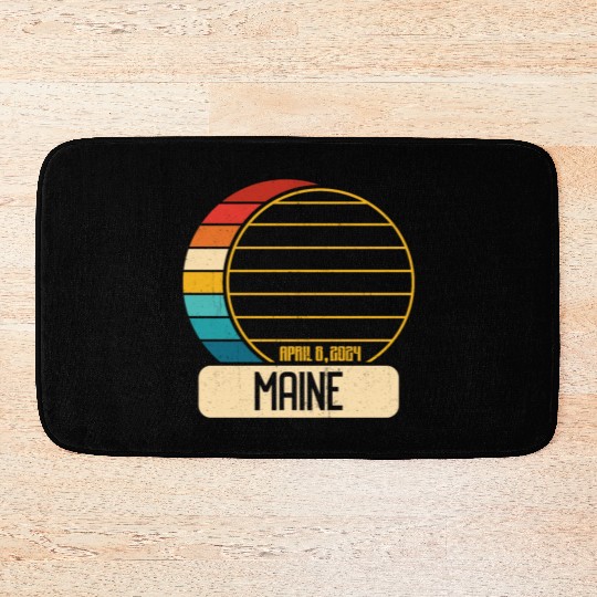 Total Solar Eclipse Maine April 28 2024 Eclipse Bath Mats